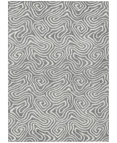 Addison Chantille Mahine Washable Acn1030 8'x10' Area Rug In Gray