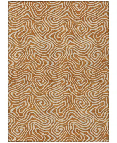 Addison Chantille Mahine Washable Acn1030 8'x10' Area Rug In Paprika