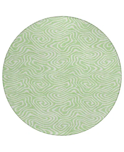 Addison Chantille Mahine Washable Acn1030 8'x8' Round Area Rug In Mint