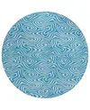 Addison Chantille Mahine Washable Acn1030 8'x8' Round Area Rug In Teal