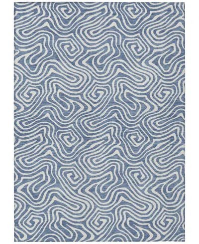 Addison Chantille Mahine Washable Acn1030 9'x12' Area Rug In Denim