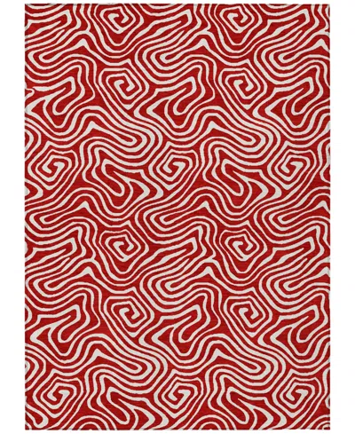 Addison Chantille Machine Washable Acn1030 9'x12' Area Rug In Red