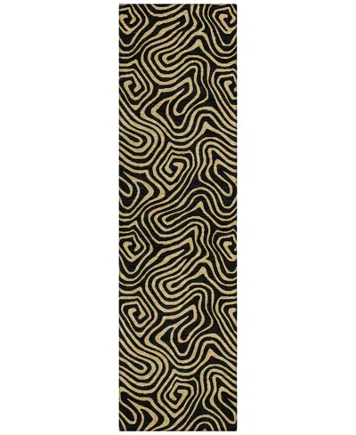 Addison Chantille Mahine Washable Acn1031 2'3"x7'6" Runner Area Rug In Black