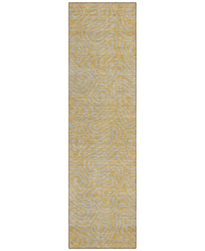 Addison Chantille Mahine Washable Acn1031 2'3"x7'6" Runner Area Rug In Gold