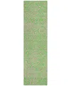Addison Chantille Mahine Washable Acn1031 2'3"x7'6" Runner Area Rug In Lime