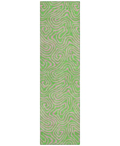 Addison Chantille Mahine Washable Acn1031 2'3"x7'6" Runner Area Rug In Lime