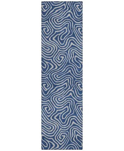 Addison Chantille Mahine Washable Acn1031 2'3"x7'6" Runner Area Rug In Navy