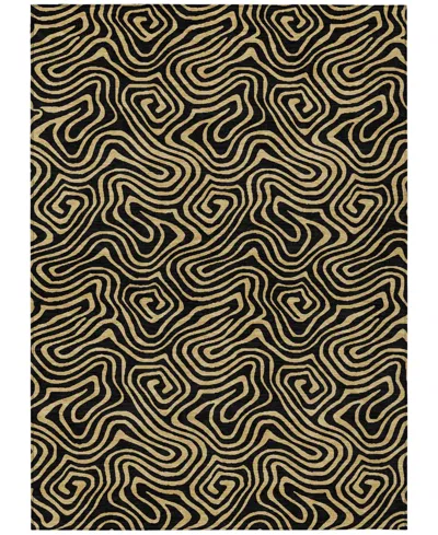 Addison Chantille Mahine Washable Acn1031 5'x7'6" Area Rug In Black