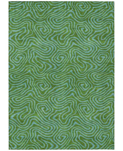 Addison Chantille Machine Washable Acn1031 5'x7'6" Area Rug In Green