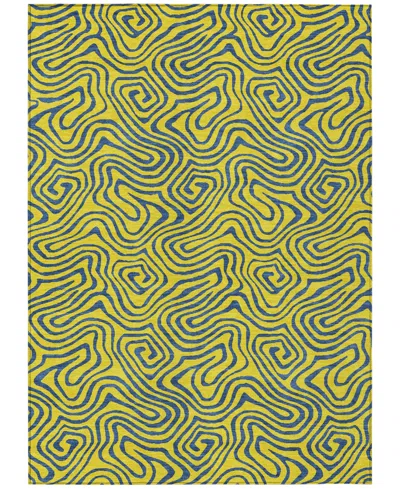 Addison Chantille Machine Washable Acn1031 5'x7'6" Area Rug In Yellow