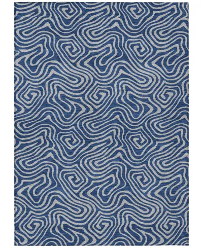 Addison Chantille Mahine Washable Acn1031 8'x10' Area Rug In Navy