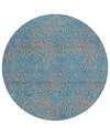 Addison Chantille Mahine Washable Acn1031 8'x8' Round Area Rug In Teal