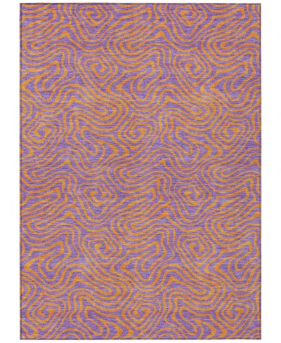 Addison Chantille Mahine Washable Acn1031 9'x12' Area Rug In Purple