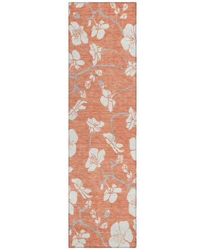 Addison Chantille Mahine Washable Acn1032 2'3"x7'6" Runner Area Rug In Coral