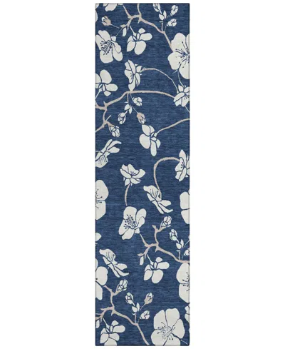 Addison Chantille Mahine Washable Acn1032 2'3"x7'6" Runner Area Rug In Navy