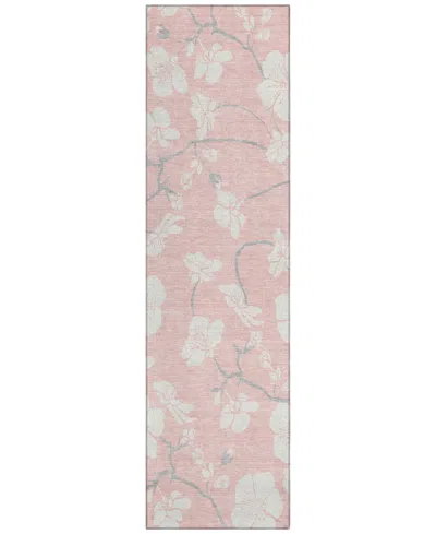 Addison Chantille Machine Washable Acn1032 2'3"x7'6" Runner Area Rug In Pink