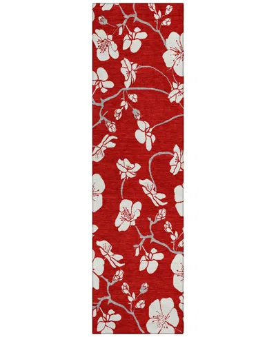 Addison Chantille Mahine Washable Acn1032 2'3"x7'6" Runner Area Rug In Red