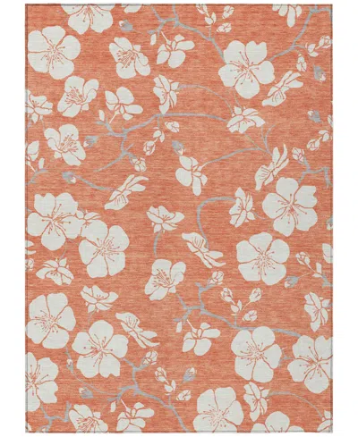 Addison Chantille Mahine Washable Acn1032 5'x7'6" Area Rug In Coral