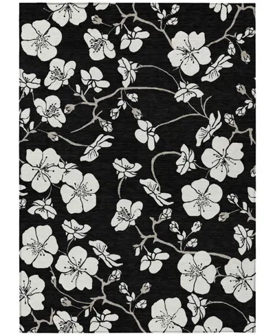 Addison Chantille Machine Washable Acn1032 9'x12' Area Rug In Black