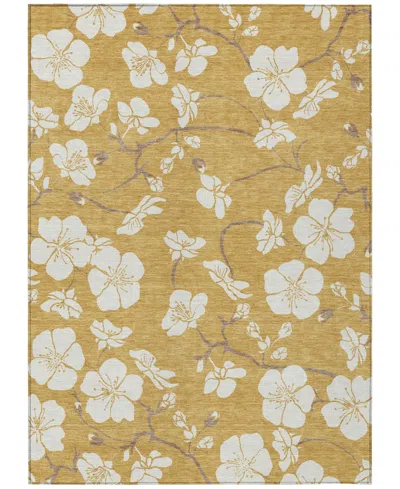 Addison Chantille Mahine Washable Acn1032 9'x12' Area Rug In Gold
