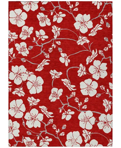 Addison Chantille Mahine Washable Acn1032 9'x12' Area Rug In Red