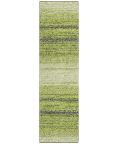 Addison Chantille Mahine Washable Acn1033 2'3"x7'6" Runner Area Rug In Lime