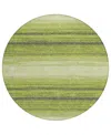 Addison Chantille Mahine Washable Acn1033 8'x8' Round Area Rug In Lime