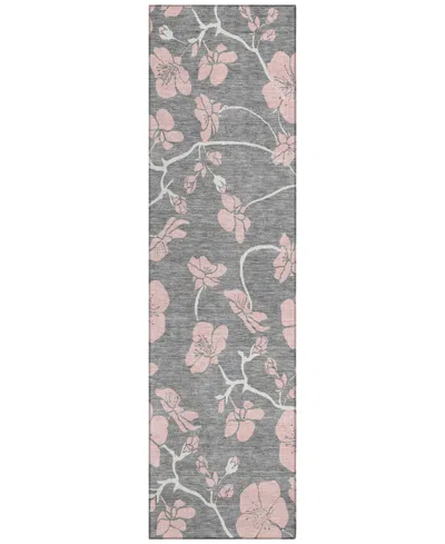 Addison Chantille Mahine Washable Acn1034 2'3"x7'6" Runner Area Rug In Gray