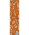 Addison Chantille Mahine Washable Acn1034 2'3"x7'6" Runner Area Rug In Orange