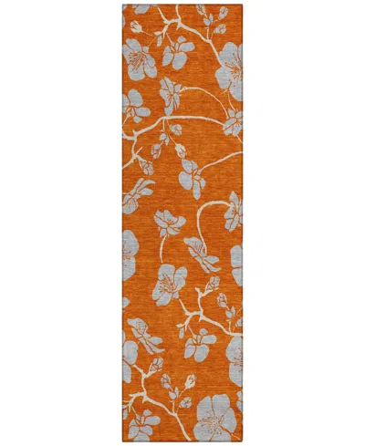 Addison Chantille Mahine Washable Acn1034 2'3"x7'6" Runner Area Rug In Orange