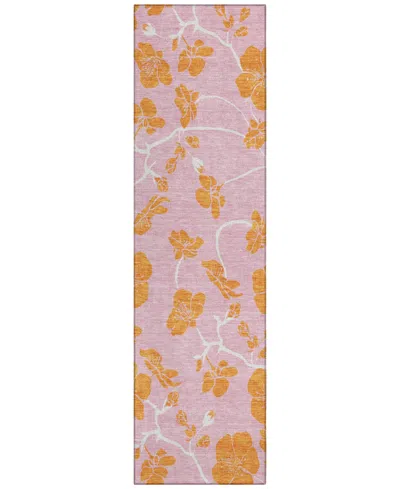 Addison Chantille Mahine Washable Acn1034 2'3"x7'6" Runner Area Rug In Pink