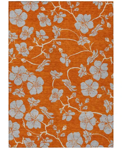 Addison Chantille Mahine Washable Acn1034 9'x12' Area Rug In Orange