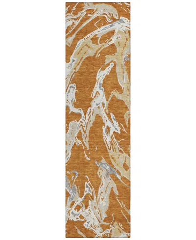 Addison Chantille Mahine Washable Acn1035 2'3"x7'6" Runner Area Rug In Copper