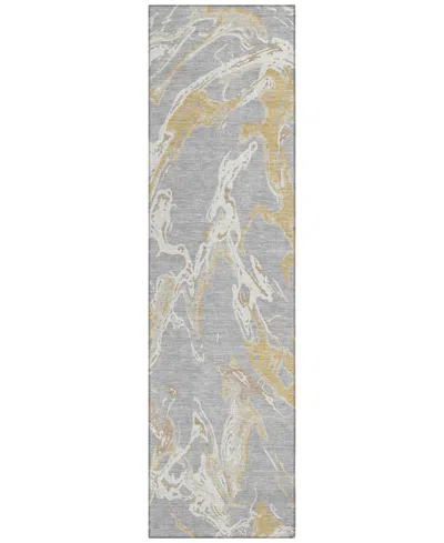 Addison Chantille Mahine Washable Acn1035 2'3"x7'6" Runner Area Rug In Gray