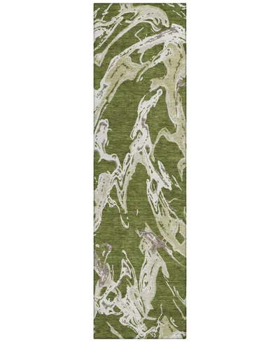 Addison Chantille Mahine Washable Acn1035 2'3"x7'6" Runner Area Rug In Olive