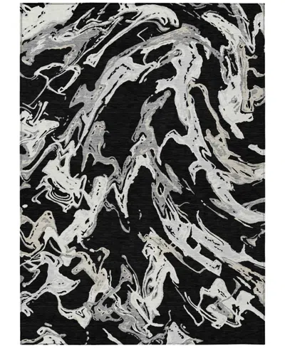 Addison Chantille Machine Washable Acn1035 5'x7'6" Area Rug In Black