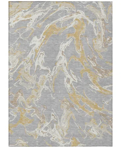 Addison Chantille Mahine Washable Acn1035 8'x10' Area Rug In Gray