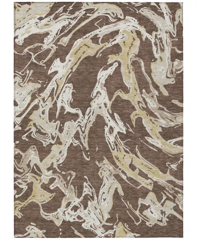Addison Chantille Mahine Washable Acn1035 9'x12' Area Rug In Brown
