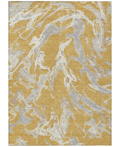 Addison Chantille Mahine Washable Acn1035 9'x12' Area Rug In Gold