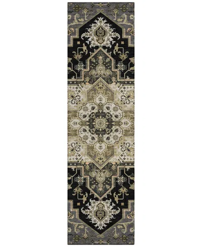 Addison Chantille Mahine Washable Acn1036 2'3"x7'6" Runner Area Rug In Black