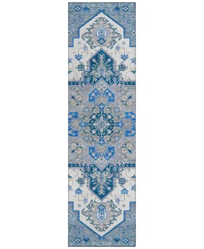 Addison Chantille Mahine Washable Acn1036 2'3"x7'6" Runner Area Rug In Blue