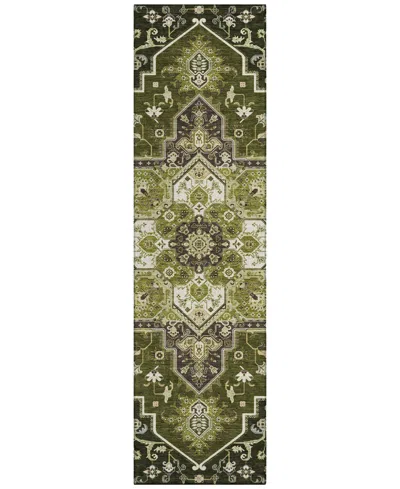 Addison Chantille Mahine Washable Acn1036 2'3"x7'6" Runner Area Rug In Olive