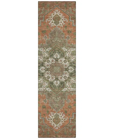Addison Chantille Mahine Washable Acn1036 2'3"x7'6" Runner Area Rug In Rust