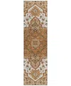 Addison Chantille Mahine Washable Acn1036 2'3"x7'6" Runner Area Rug In Terracotta