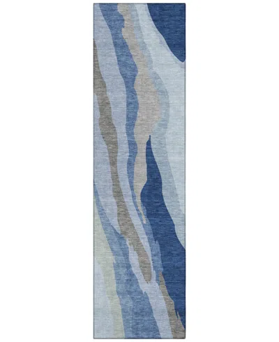 Addison Chantille Machine Washable Acn1047 2'3"x7'6" Runner Area Rug In Blue