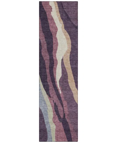 Addison Chantille Mahine Washable Acn1047 2'3"x7'6" Runner Area Rug In Plum