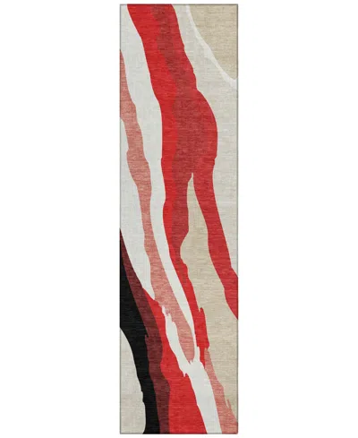 Addison Chantille Mahine Washable Acn1047 2'3"x7'6" Runner Area Rug In Red