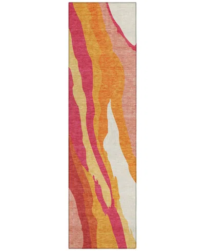 Addison Chantille Mahine Washable Acn1047 2'3"x7'6" Runner Area Rug In Rose