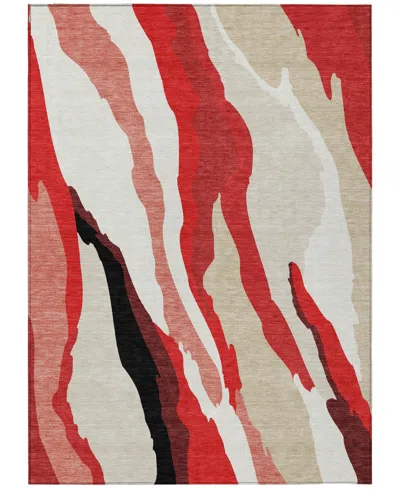Addison Chantille Machine Washable Acn1047 5'x7'6" Area Rug In Red