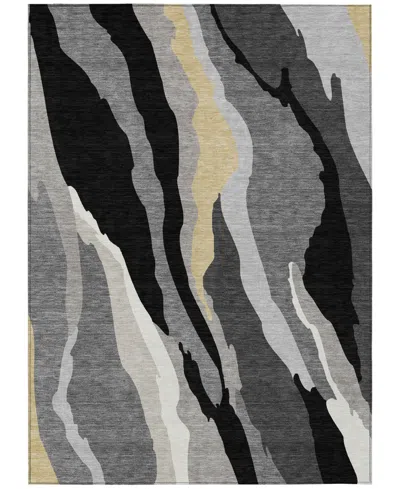 Addison Chantille Mahine Washable Acn1047 8'x10' Area Rug In Black